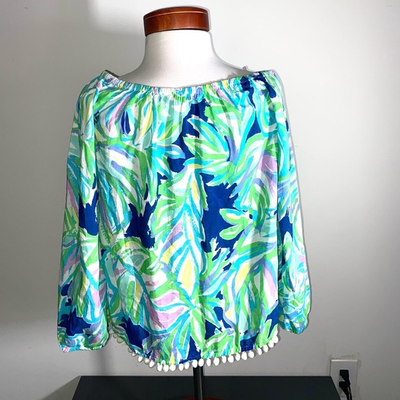 Lilly Pulitzer off the shoulder Enna Top - Picture 3 of 8